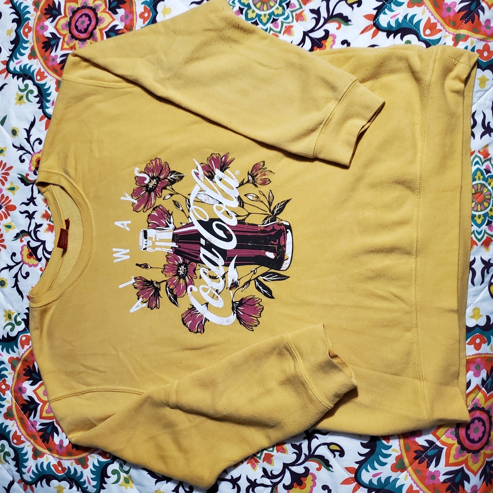 Coca Cola Women's Yellow Sweater
